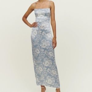 REFORMATION Frankie Silk Dress - Porcelain